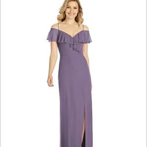 Dessy Lavander Chiffon bridesmaid dress